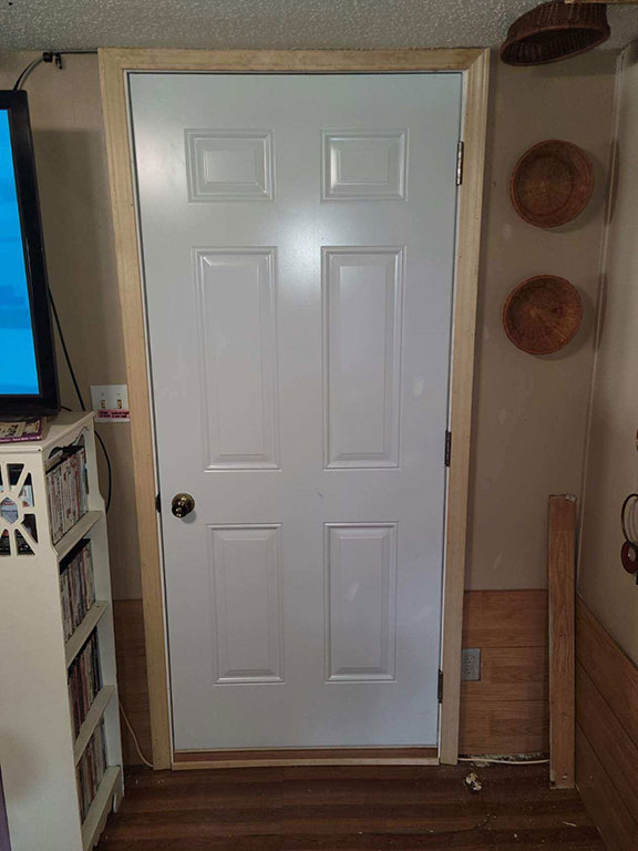 after entry door of home was replaced