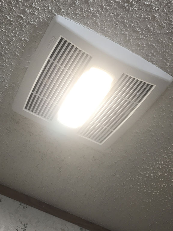 exhaust fan & light after replacement