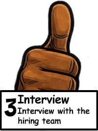 Step 3. Interview: Interview with the hiring team.